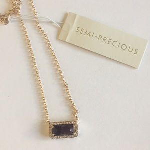 Francesca’s Amethyst and rhinestone necklace